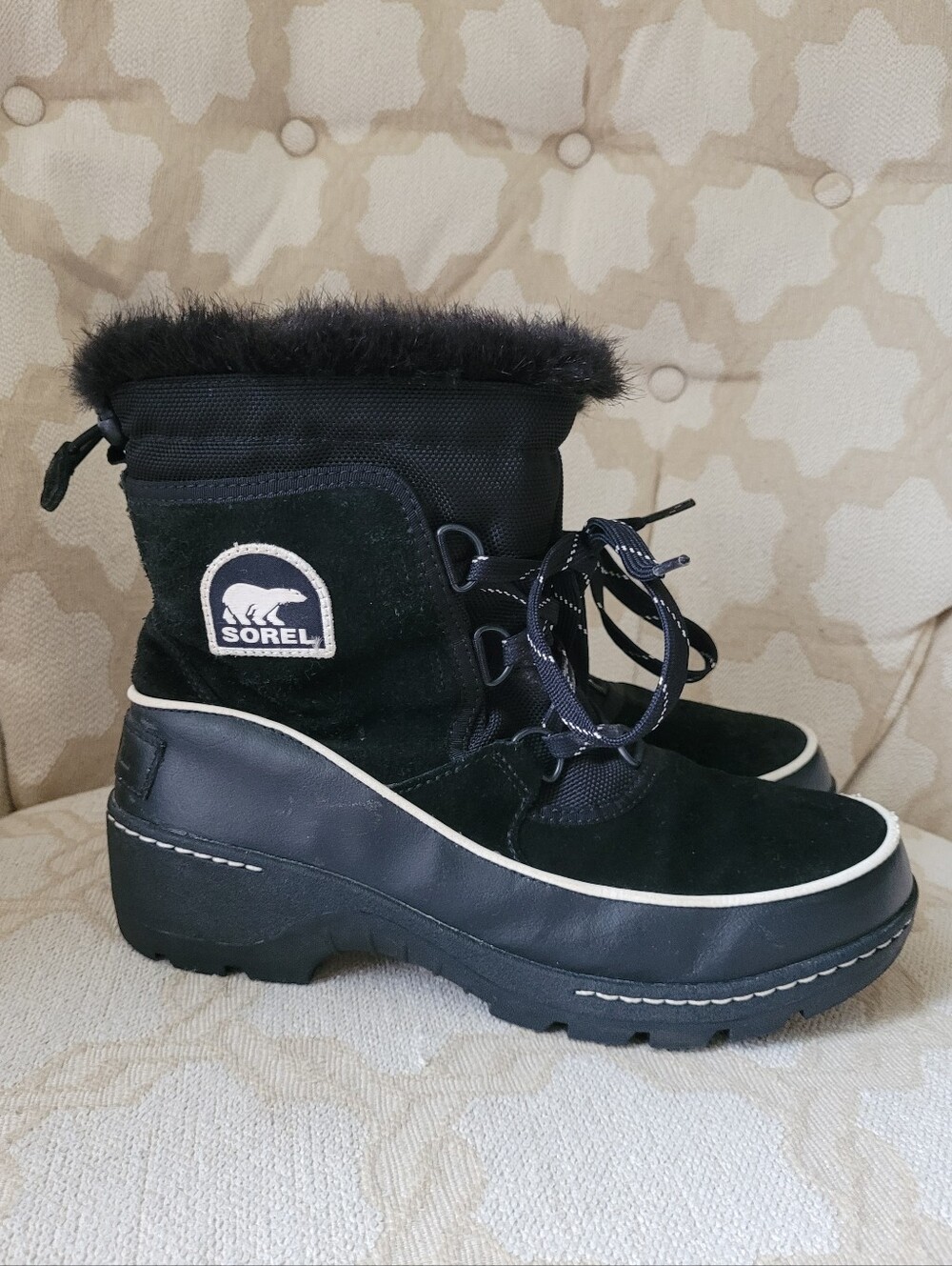 SOREL TIVOLI WINTER BOOTS SNOW WATEPROOF BLACK 7.5